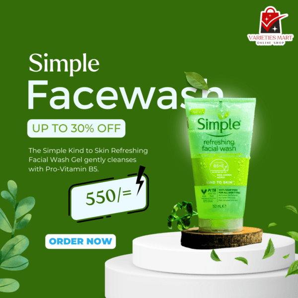 Simple Refreshing Facial Wash Kind To Skin 150ml