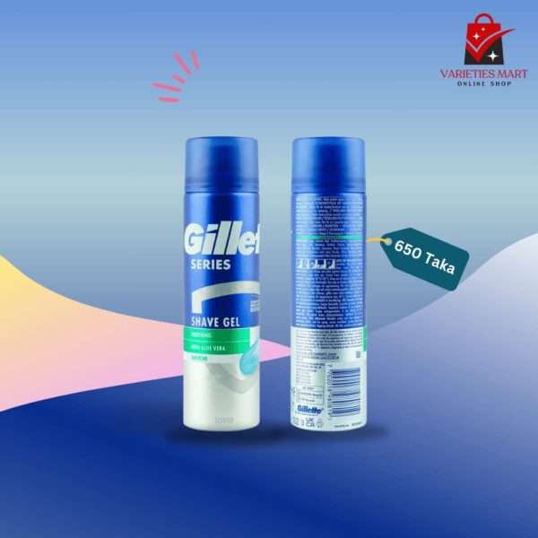 Gillette Series Sensitive Shave Gel with Aloe (Made in UK) - Image 2